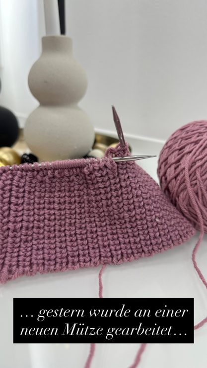 ... der Anfang einer Wollmütze